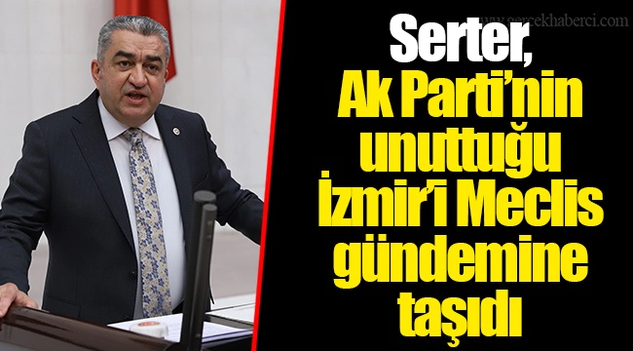 Serter,  Ak Parti’nin unuttuğu İzmir’i Meclis gündemine taşıdı