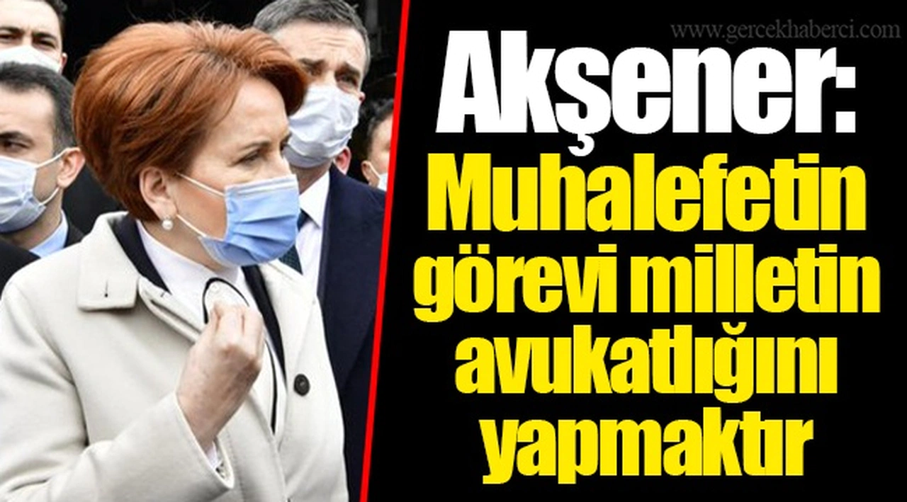 Akşener: Muhalefetin görevi milletin avukatlığını yapmaktır