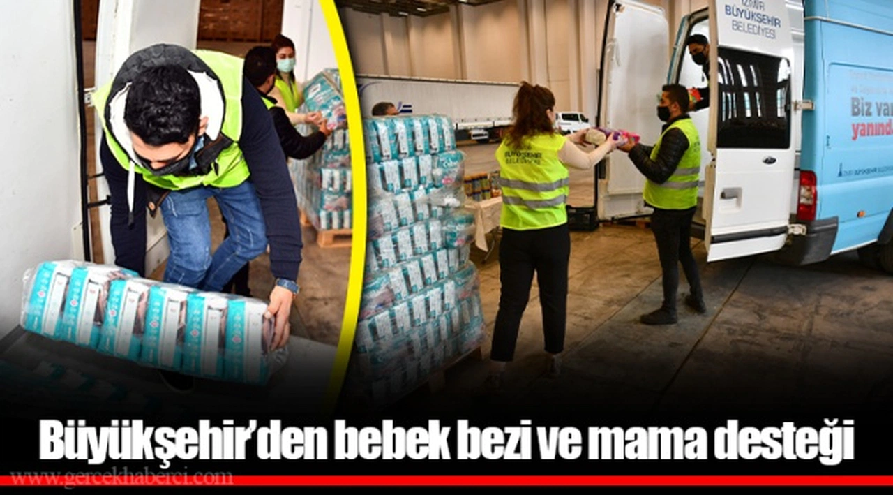Büyükşehir’den bebek bezi ve mama desteği
