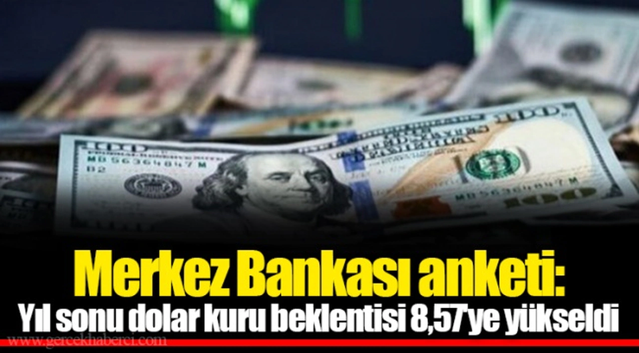 Merkez Bankası anketi: Yıl sonu dolar kuru beklentisi 8,57'ye yükseldi