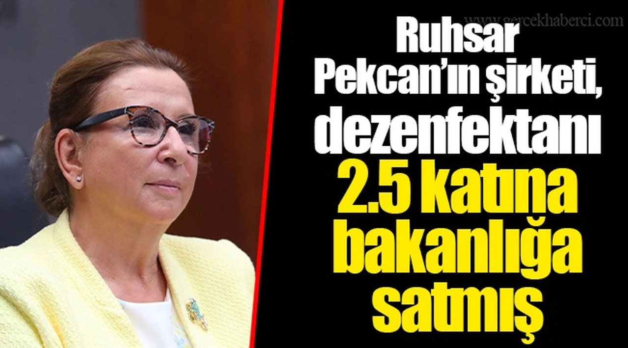 Ruhsar Pekcan’ın şirketi, dezenfektanı 2.5 katına bakanlığa satmış