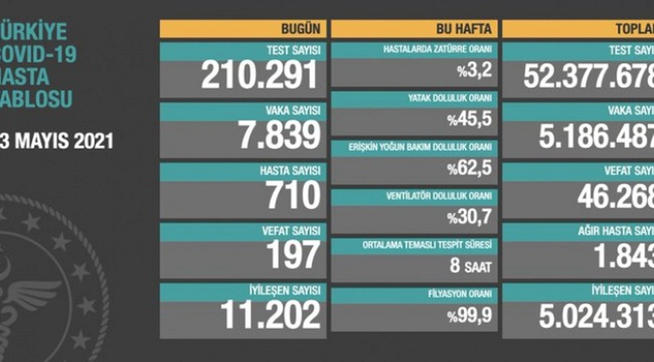 23 Mayıs koronavirüs tablosu: Türkiye'de vaka sayısı kaç, son durum ne?