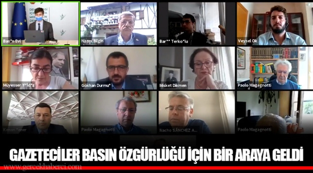 GAZETECİLER BASIN ÖZGÜRLÜĞÜ İÇİN BİR ARAYA GELDİ