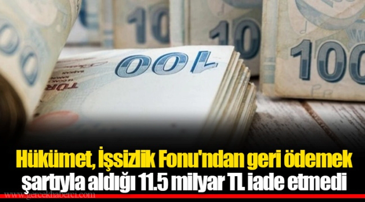 Hükümet, İşsizlik Fonu'ndan geri ödemek şartıyla aldığı 11.5 milyar TL iade etmedi