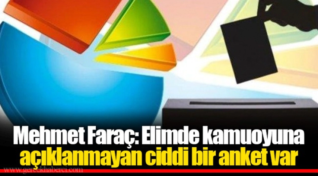 Mehmet Faraç: Elimde kamuoyuna açıklanmayan ciddi bir anket var