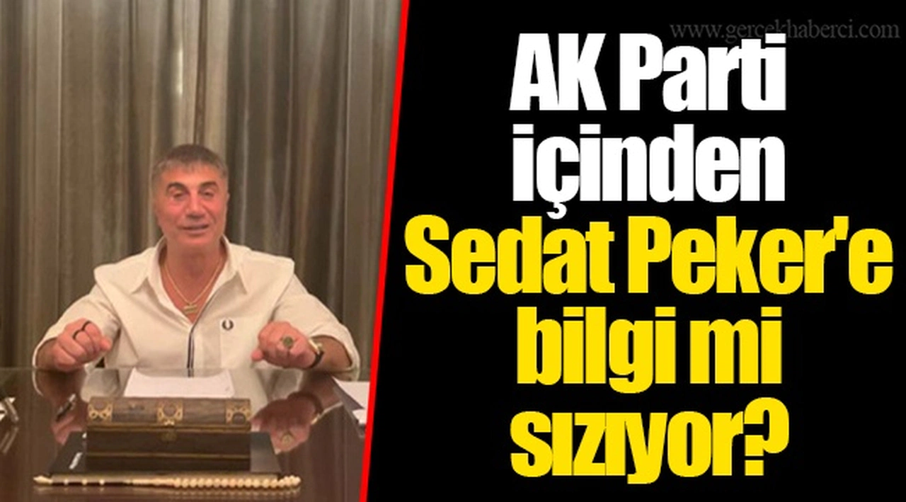 AK Parti içinden Sedat Peker'e bilgi mi sızıyor?