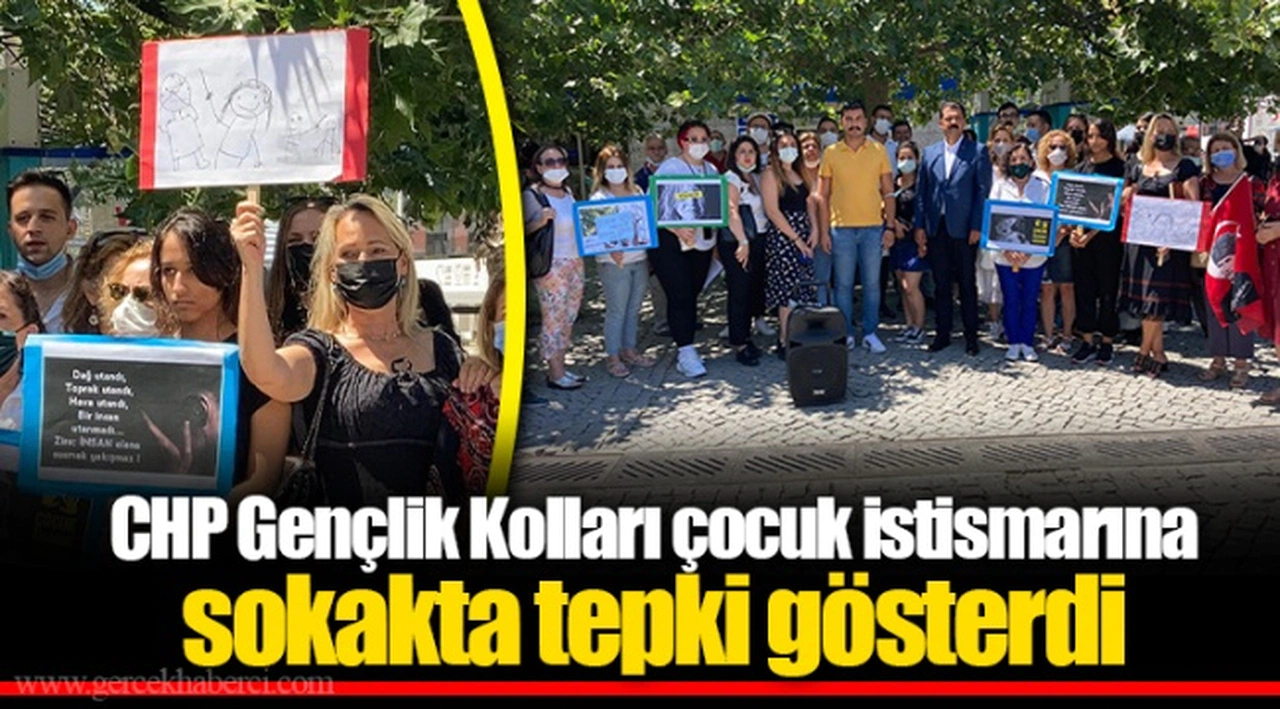 CHP Gençlik Kolları çocuk istismarına sokakta tepki gösterdi