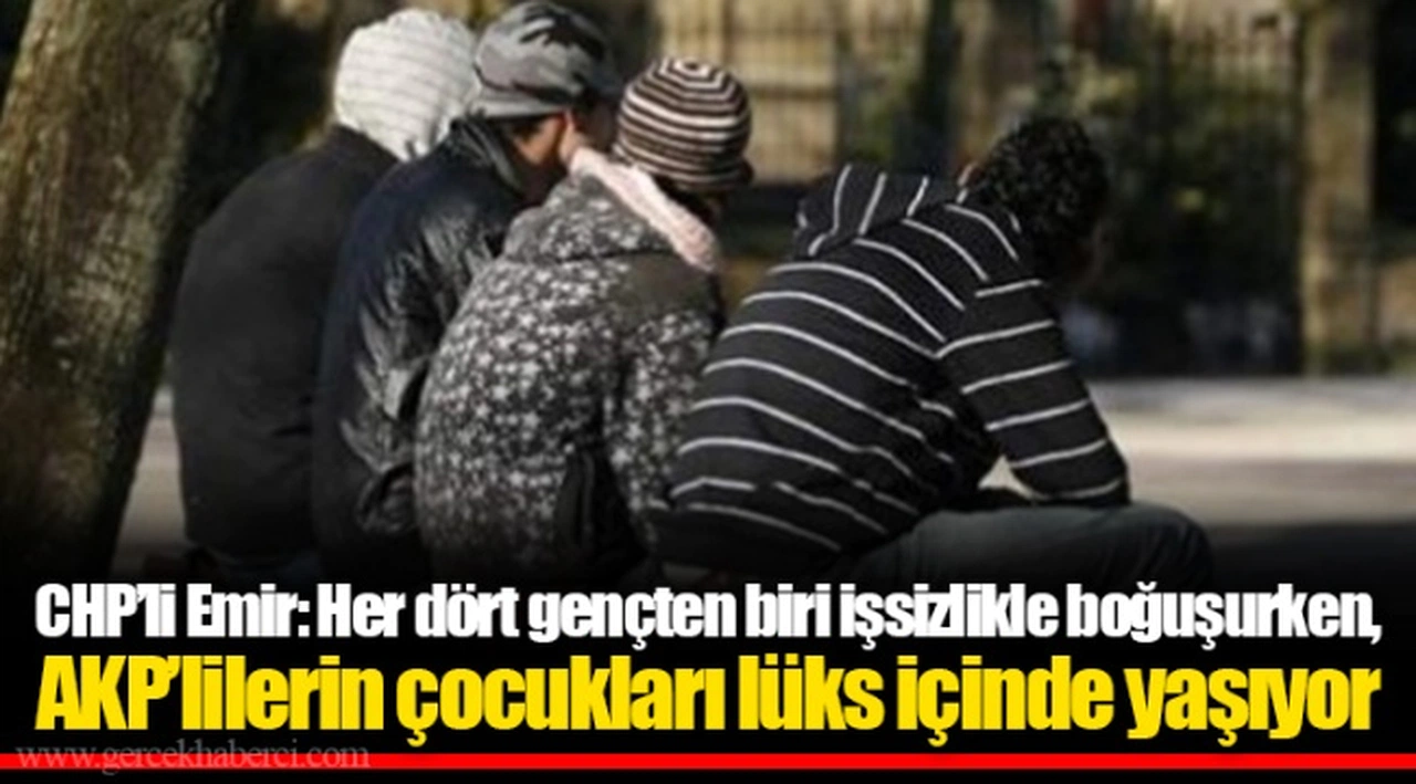 CHP’li Emir: Her dört gençten biri işsizlikle boğuşurken, AKP’lilerin çocukları lüks içinde yaşıyor