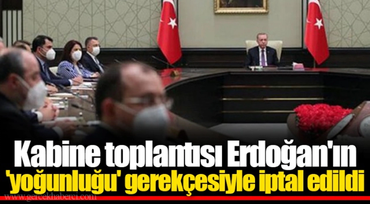 Kabine toplantısı Erdoğan'ın 'yoğunluğu' gerekçesiyle iptal edildi