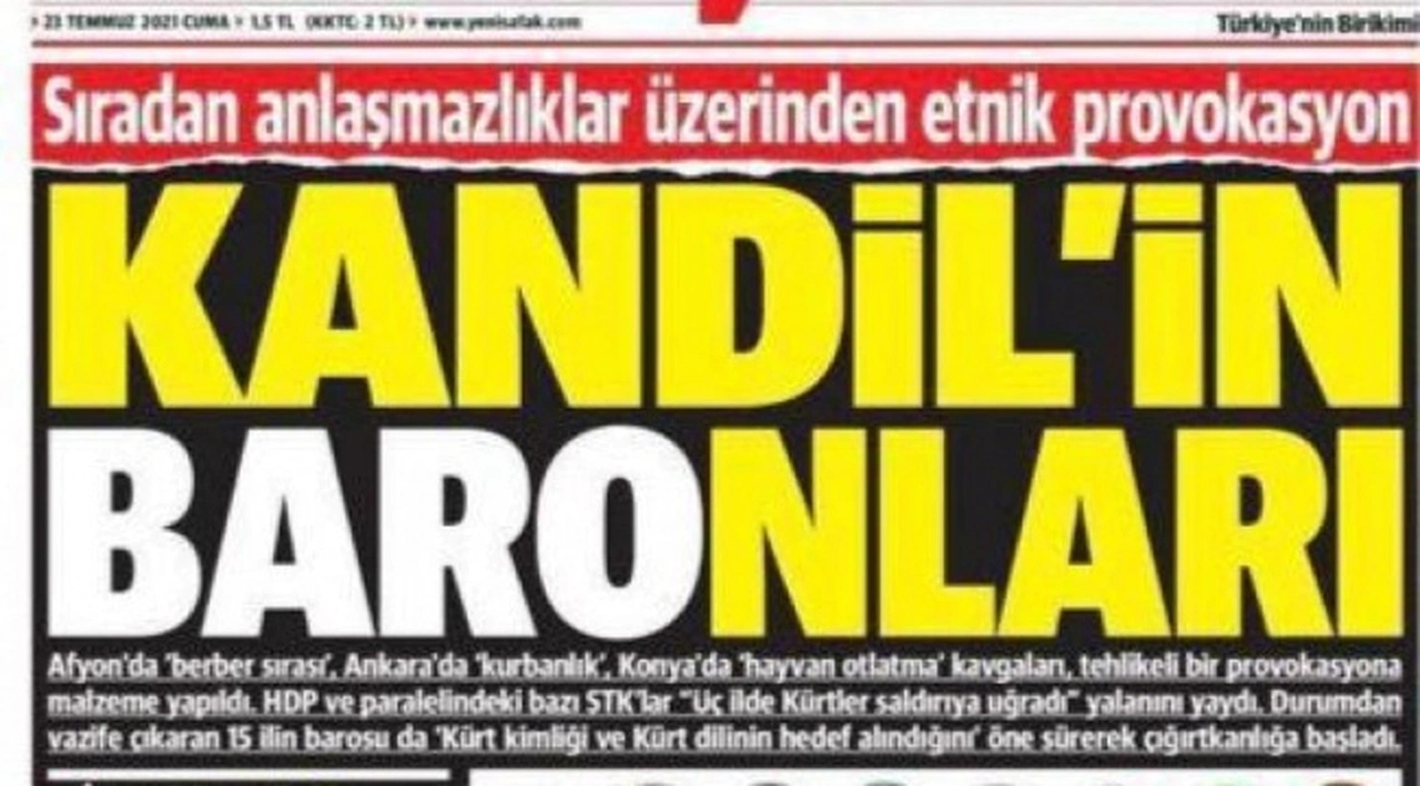48 barodan Yeni Şafak’a tepki: Barolar hiçbir gözdağına boyun eğmeyecek