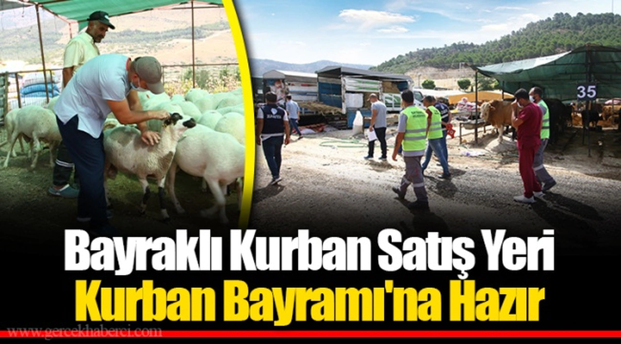 Bayraklı Kurban Satış Yeri Kurban Bayramı'na Hazır