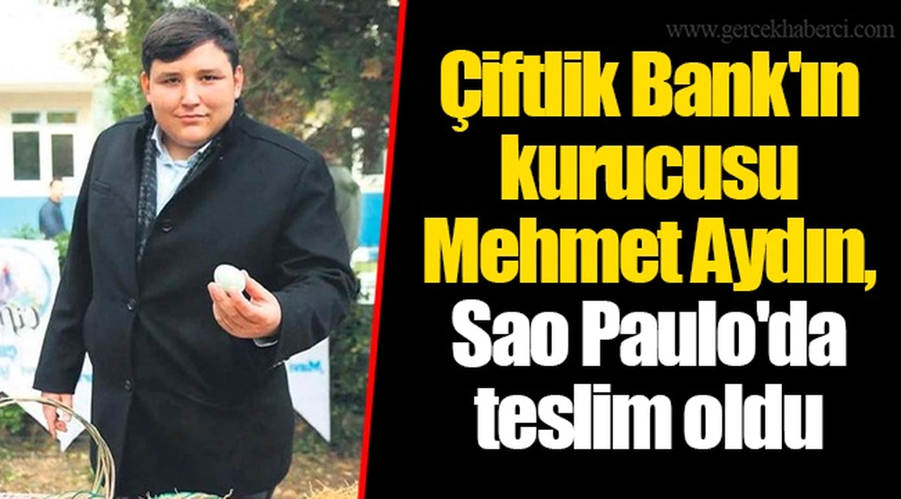 Çiftlik Bank'ın kurucusu Mehmet Aydın, Sao Paulo'da teslim oldu
