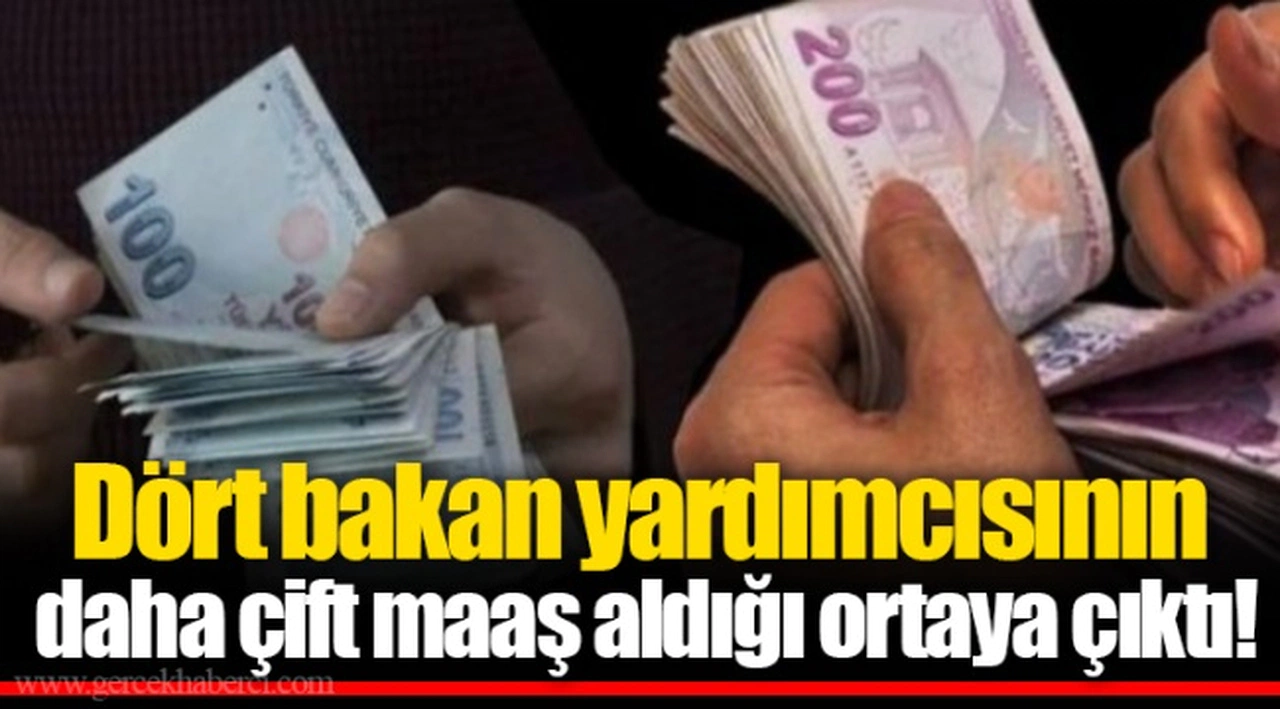 Dört bakan yardımcısının daha çift maaş aldığı ortaya çıktı!