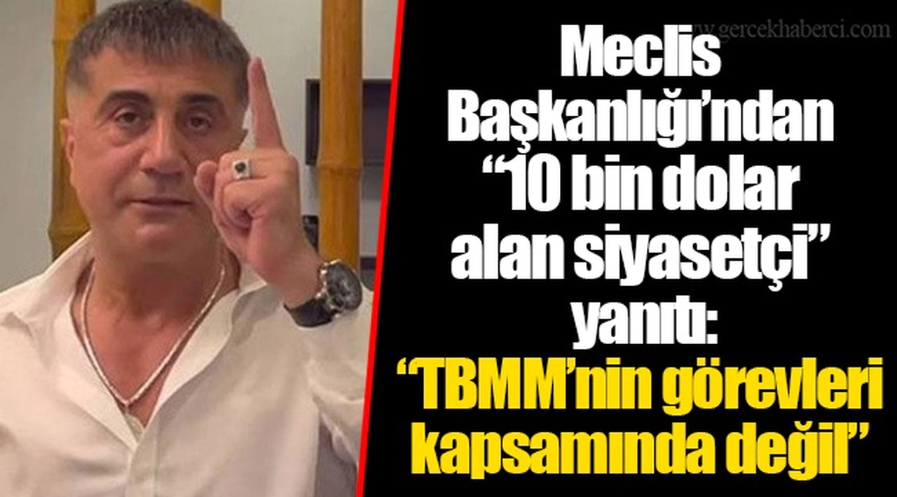 Meclis Başkanlığı’ndan “10 bin dolar alan siyasetçi” yanıtı: “TBMM’nin görevleri kapsamında değil”