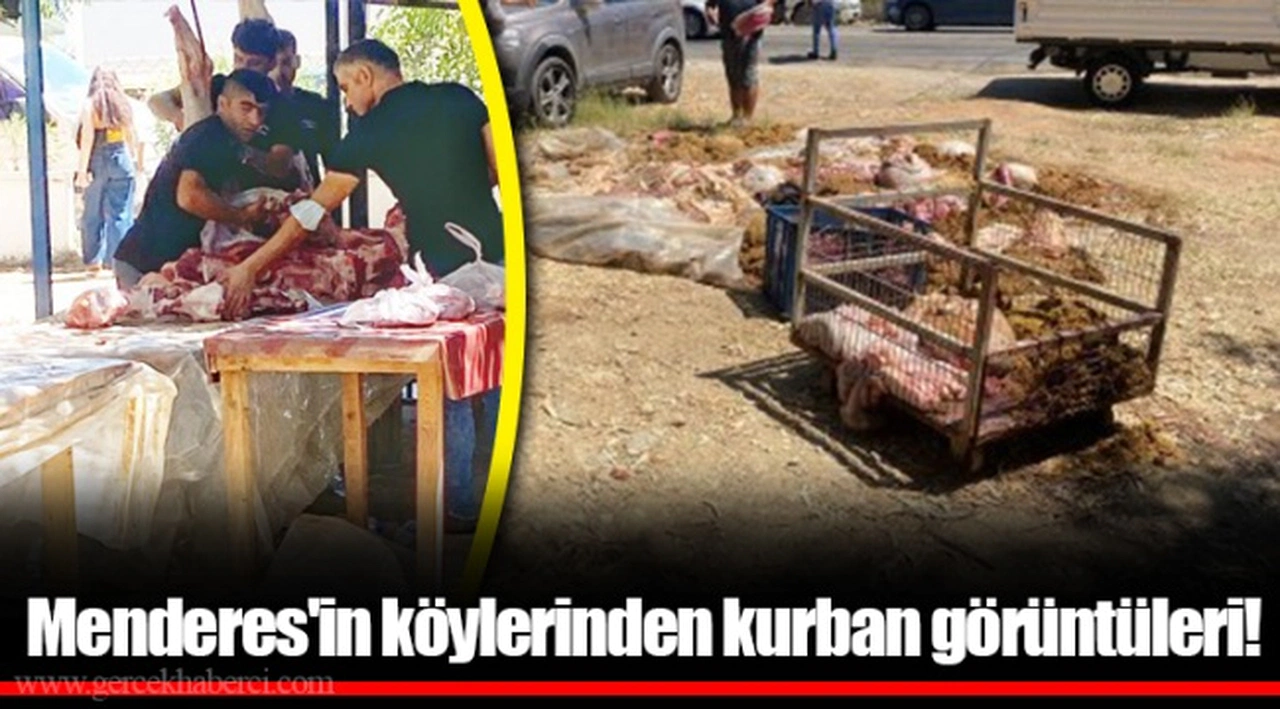 Menderes'in köylerinden kurban görüntüleri!