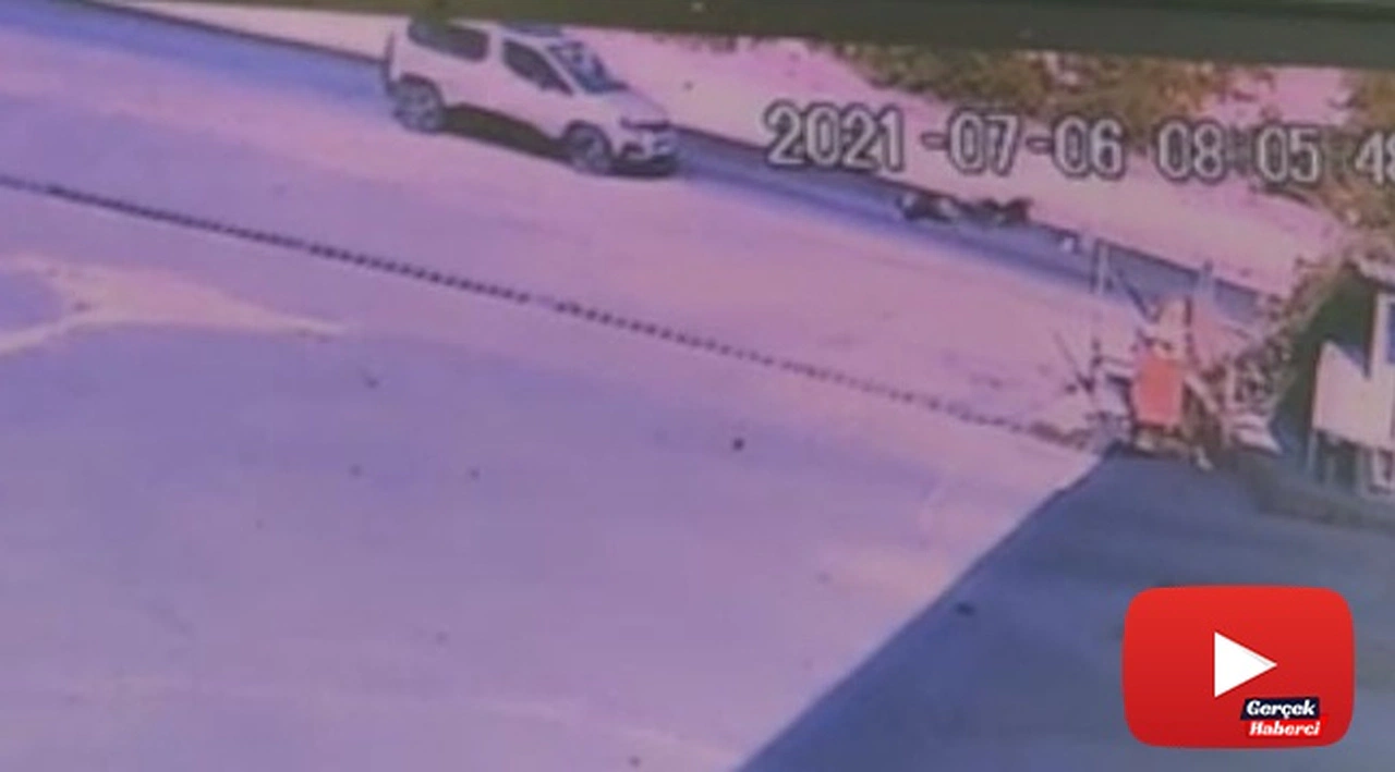 Motosiklet sürücüsü ölümden 1 metreyle kurtuldu