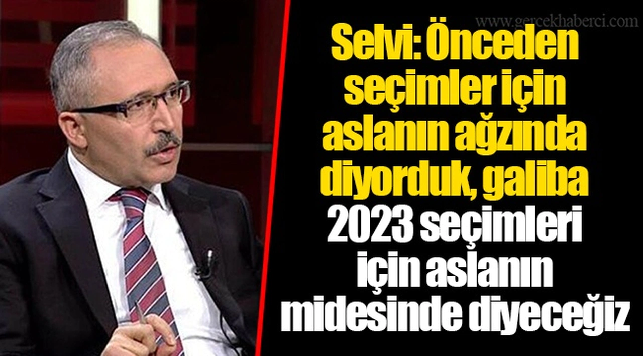 Selvi: Önceden seçimler için aslanın ağzında diyorduk, galiba 2023 seçimleri için aslanın midesinde diyeceğiz
