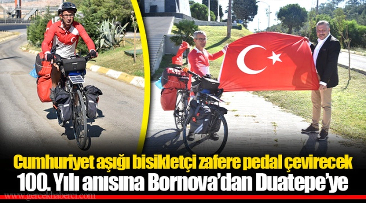 Cumhuriyet aşığı bisikletçi zafere pedal çevirecek