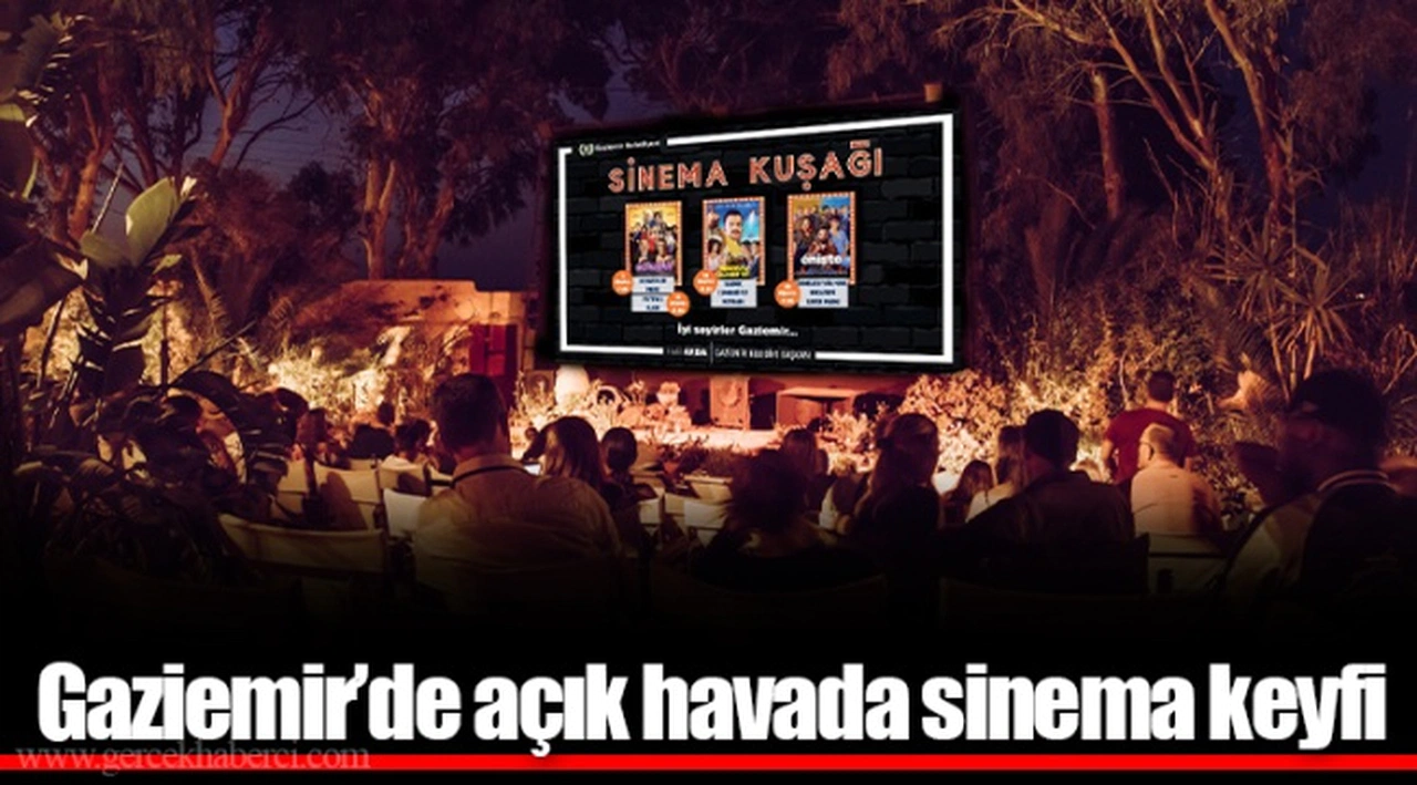 Gaziemir’de açık havada sinema keyfi