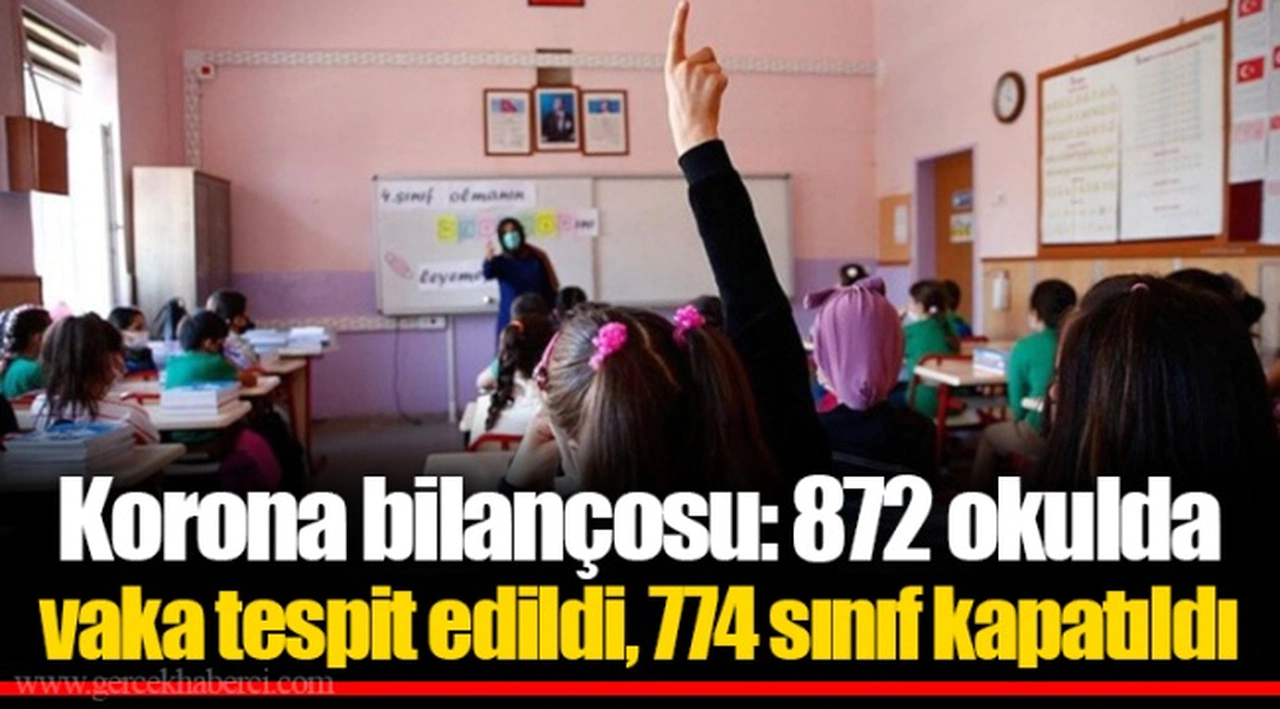 Korona bilançosu: 872 okulda vaka tespit edildi, 774 sınıf kapatıldı