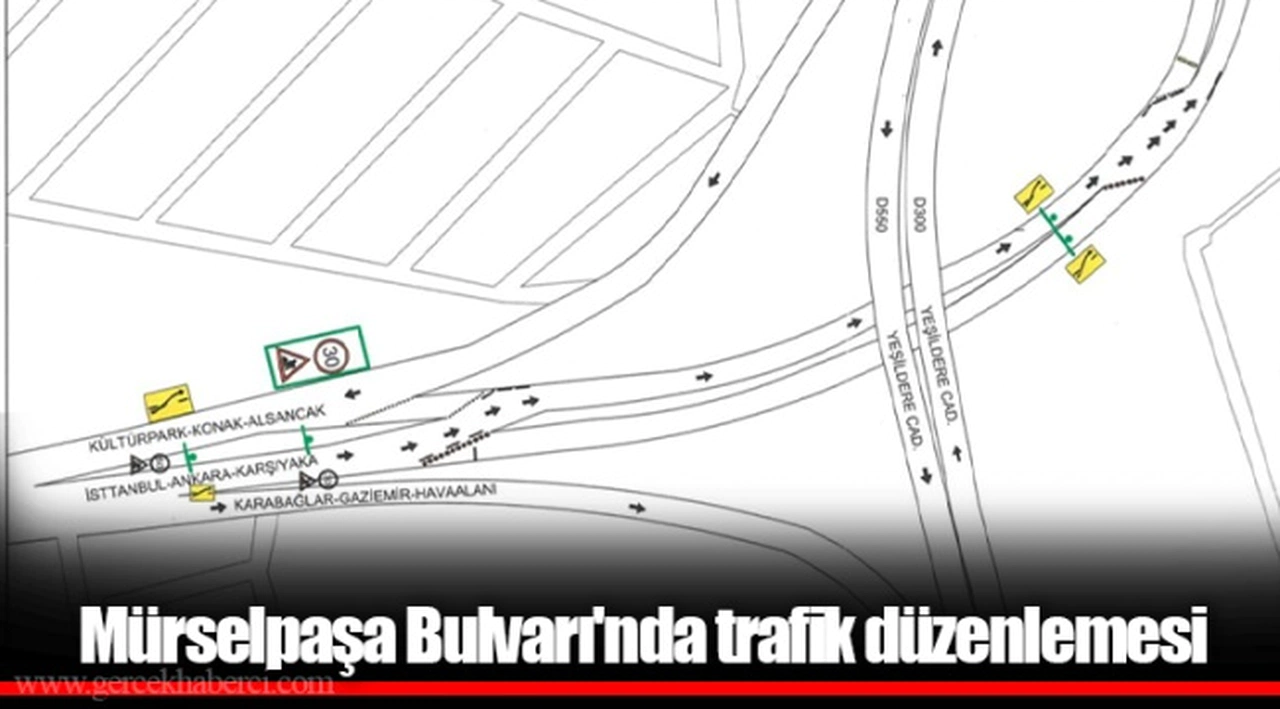 Mürselpaşa Bulvarı'nda trafik düzenlemesi