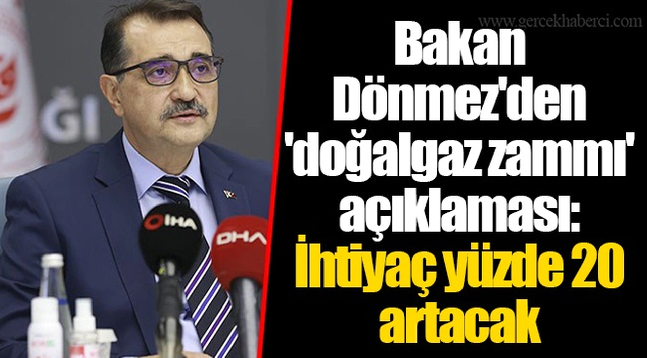 Bakan Dönmez'den 'doğalgaz zammı' açıklaması: İhtiyaç yüzde 20 artacak