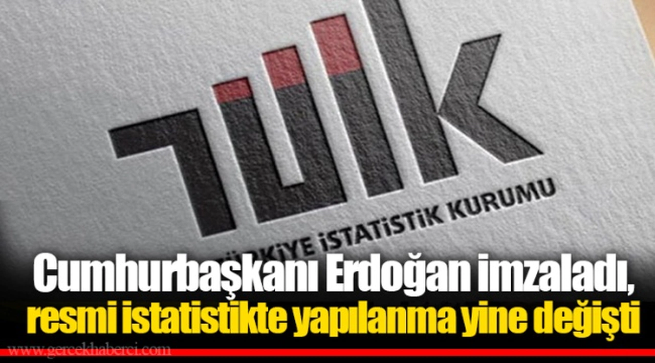 Cumhurbaşkanı Erdoğan imzaladı, resmi istatistikte yapılanma yine değişti