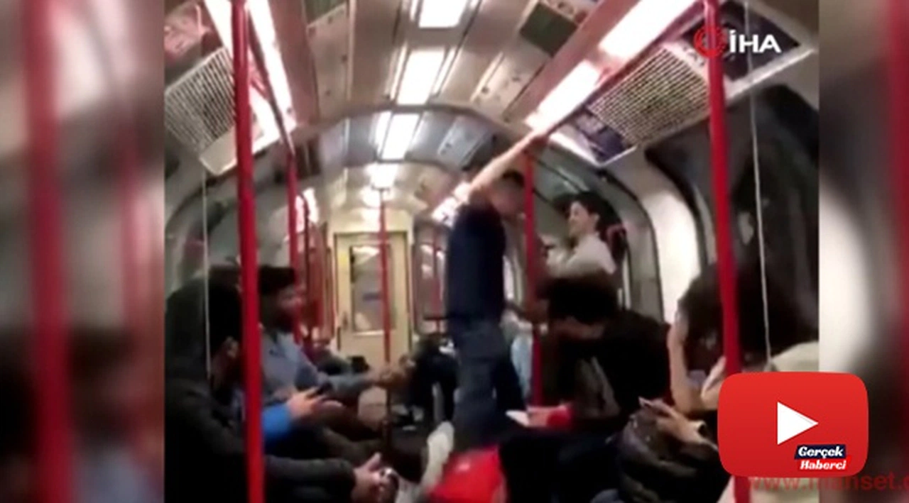 Metroda Asyalı kadına saldırmaya çalışan adama yolcular müdahale etti