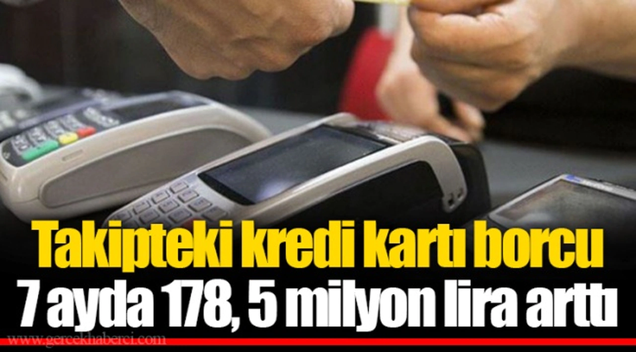 Takipteki kredi kartı borcu 7 ayda 178, 5 milyon lira arttı