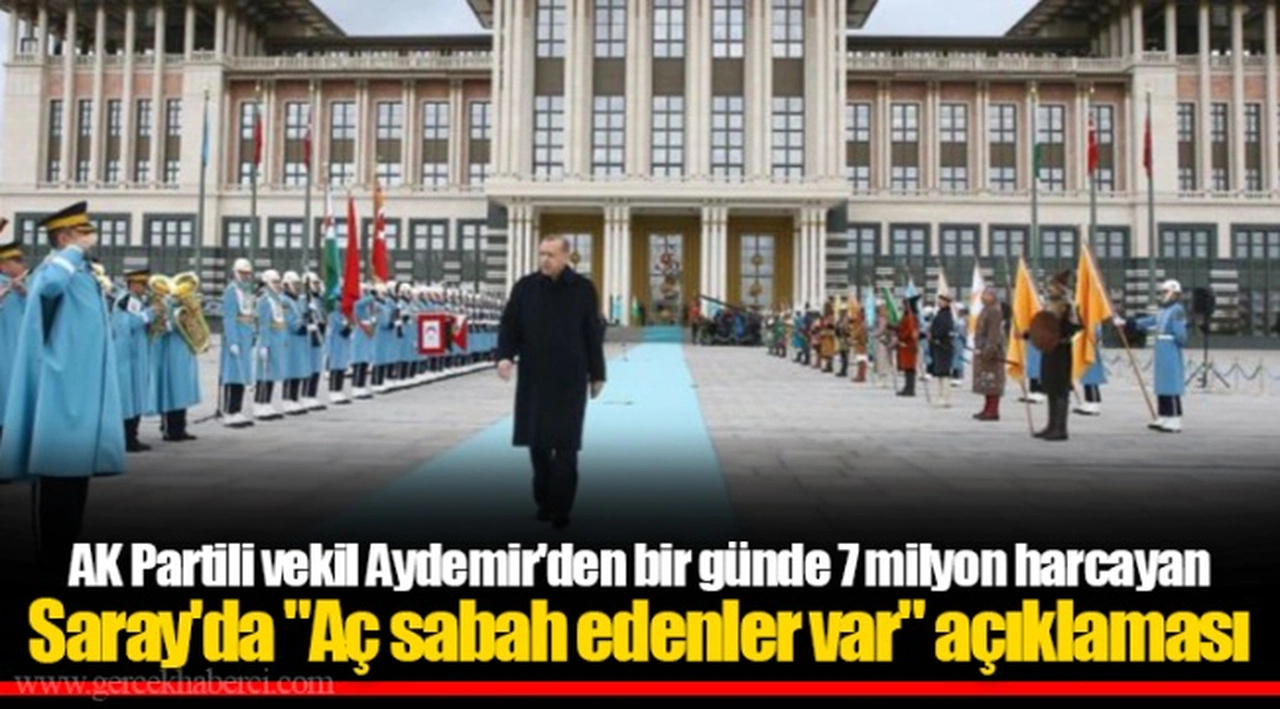 AK Partili vekil Aydemir'den bir günde 7 milyon harcayan Saray'da "Aç sabah edenler var" açıklaması