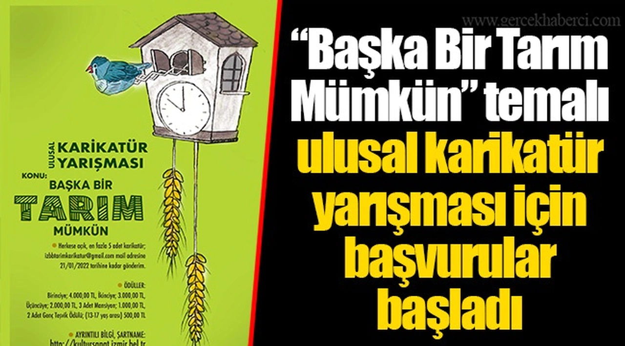 “Başka Bir Tarım Mümkün” temalı ulusal karikatür yarışması için başvurular başladı