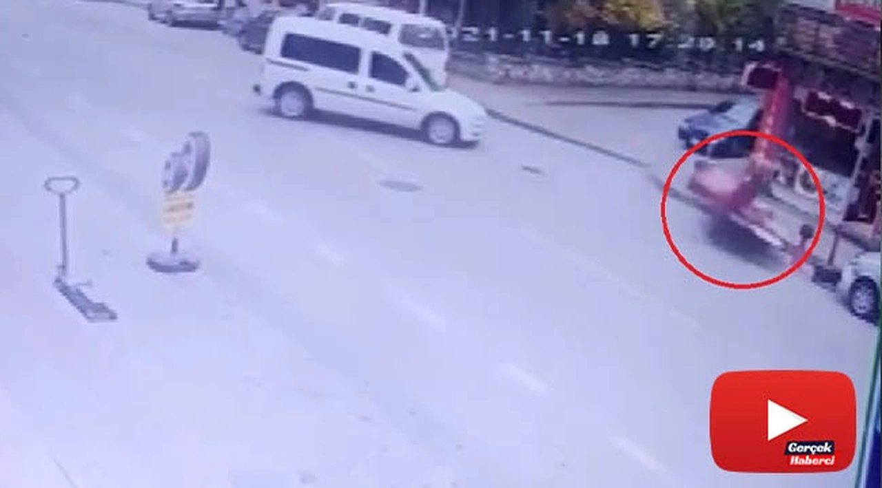 Feci motor kazası güvenlik kameralarına yansıdı