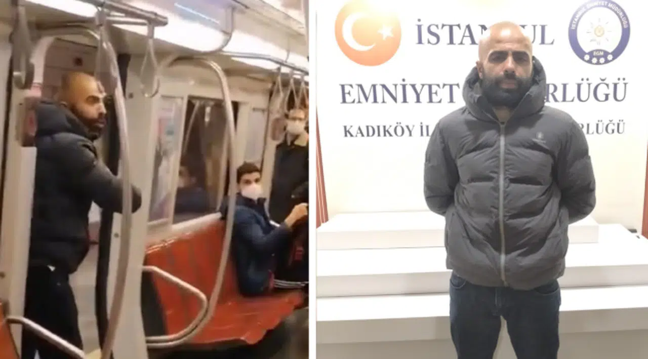 Kadıköy metrosunda kadın yolcuyu bıçakla tehdit eden saldırgan yakalandı
