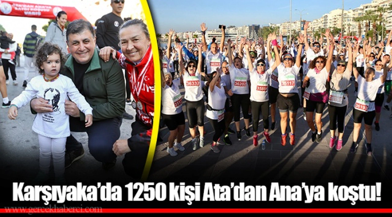 Karşıyaka’da 1250 kişi Ata’dan Ana’ya koştu!