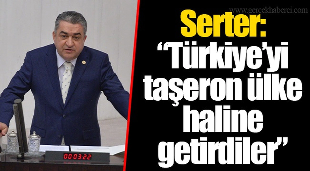 Serter: “Türkiye’yi taşeron ülke haline getirdiler”