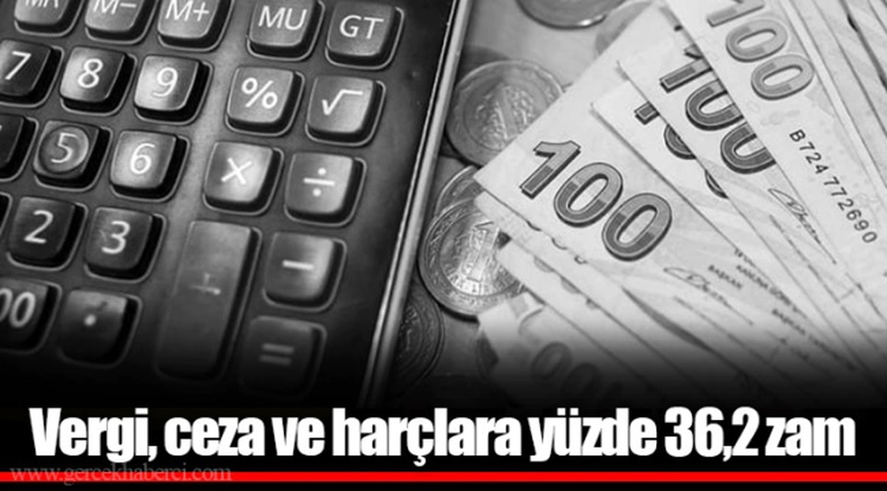Vergi, ceza ve harçlara yüzde 36,2 zam
