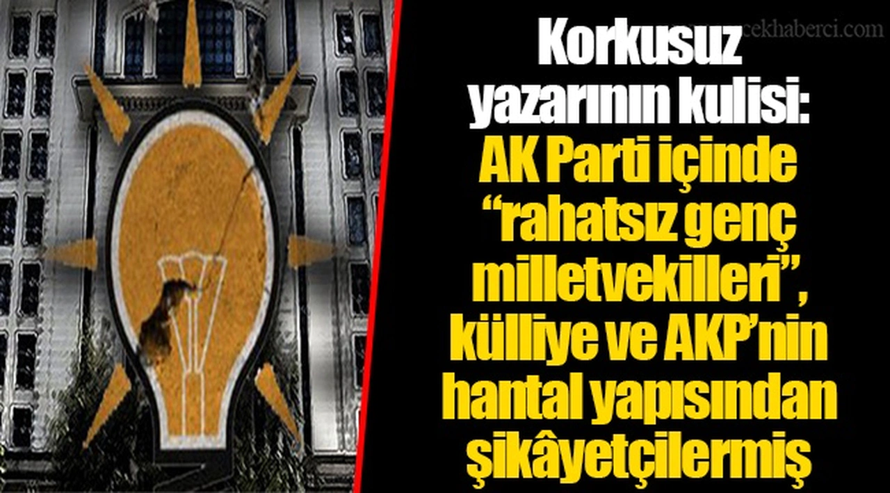Korkusuz yazarının kulisi: AK Parti içinde “rahatsız genç milletvekilleri”, külliye ve AK Parti’nin hantal yapısından şikâyetçilermiş