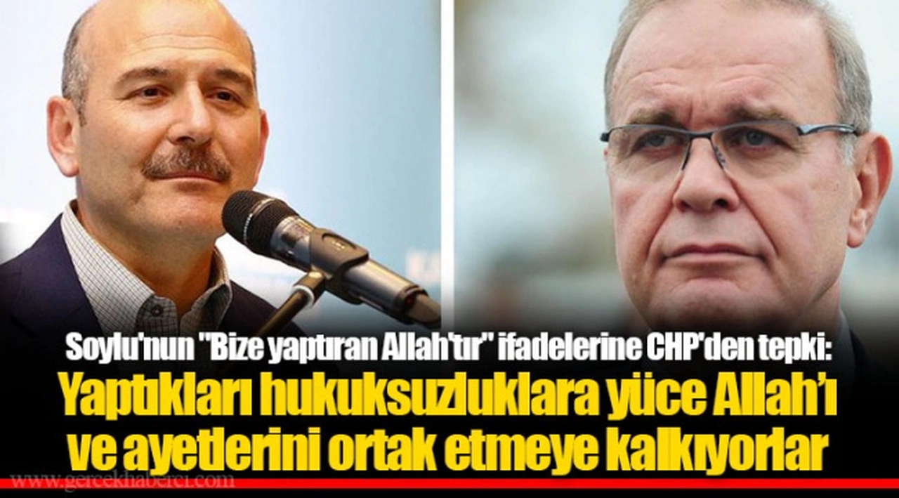 Soylu'nun "Bize yaptıran Allah'tır" ifadelerine CHP'den tepki: Yaptıkları hukuksuzluklara yüce Allah’ı ve ayetlerini ortak etmeye kalkıyorlar