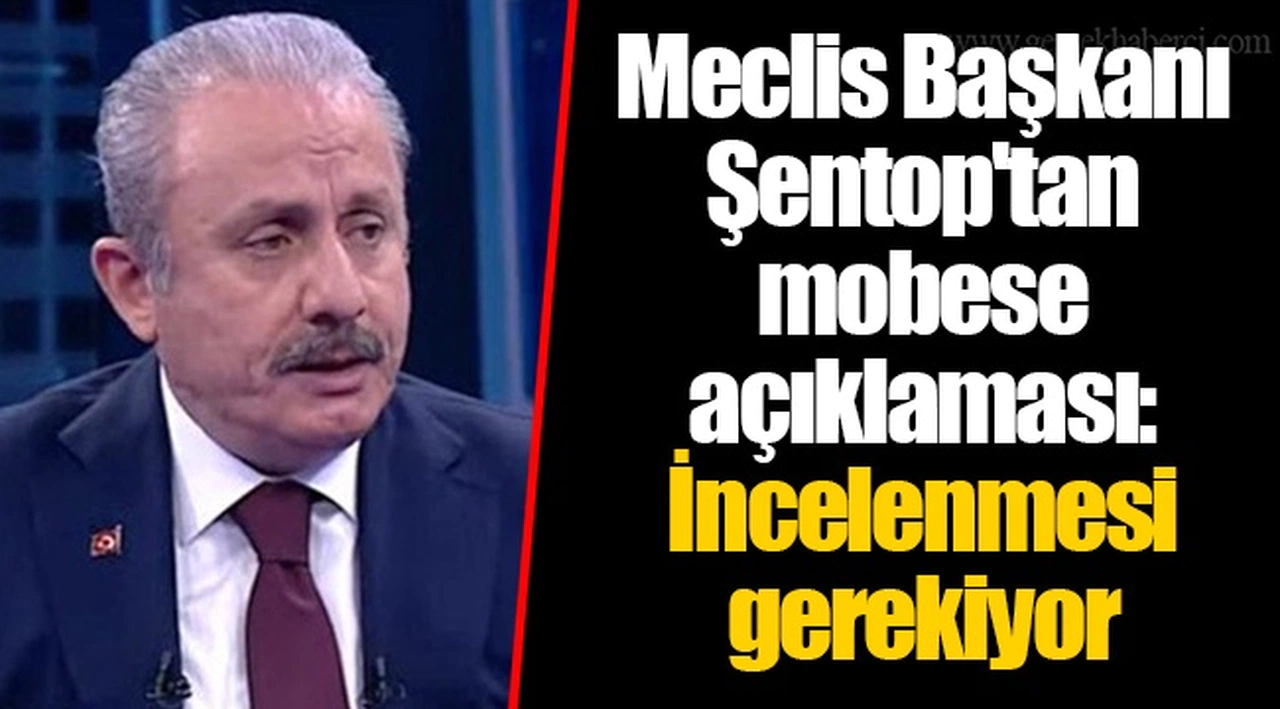 Meclis Başkanı Şentop'tan mobese açıklaması: İncelenmesi gerekiyor