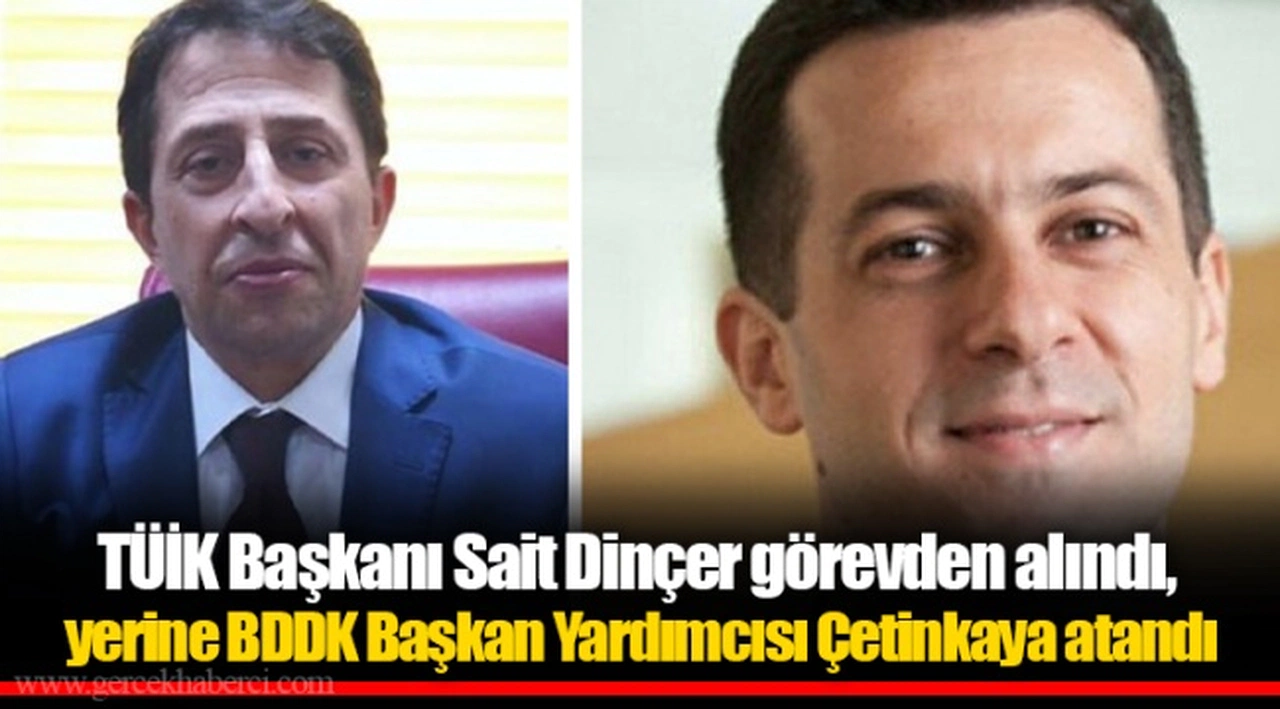 TÜİK Başkanı Sait Dinçer görevden alındı, yerine BDDK Başkan Yardımcısı Çetinkaya atandı