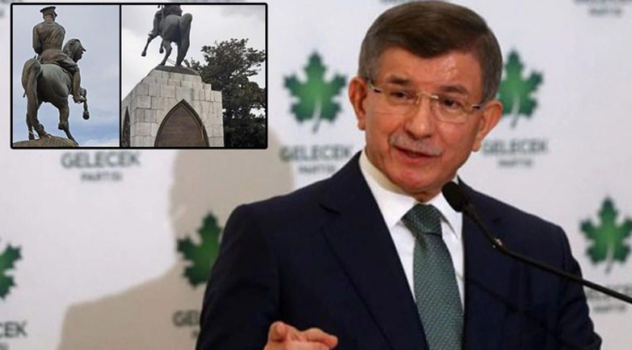 Davutoğlu'ndan Atatürk anıtı tepkisi: Karanlıktan, karışıklıktan medet umanlar bu kez de Samsun'da ortaya çıktı