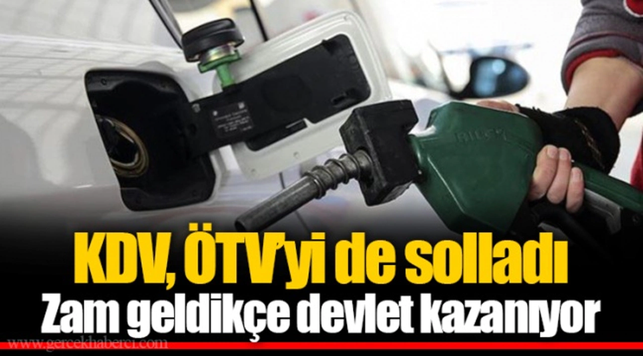 KDV, ÖTV’yi de solladı  Zam geldikçe devlet kazanıyor