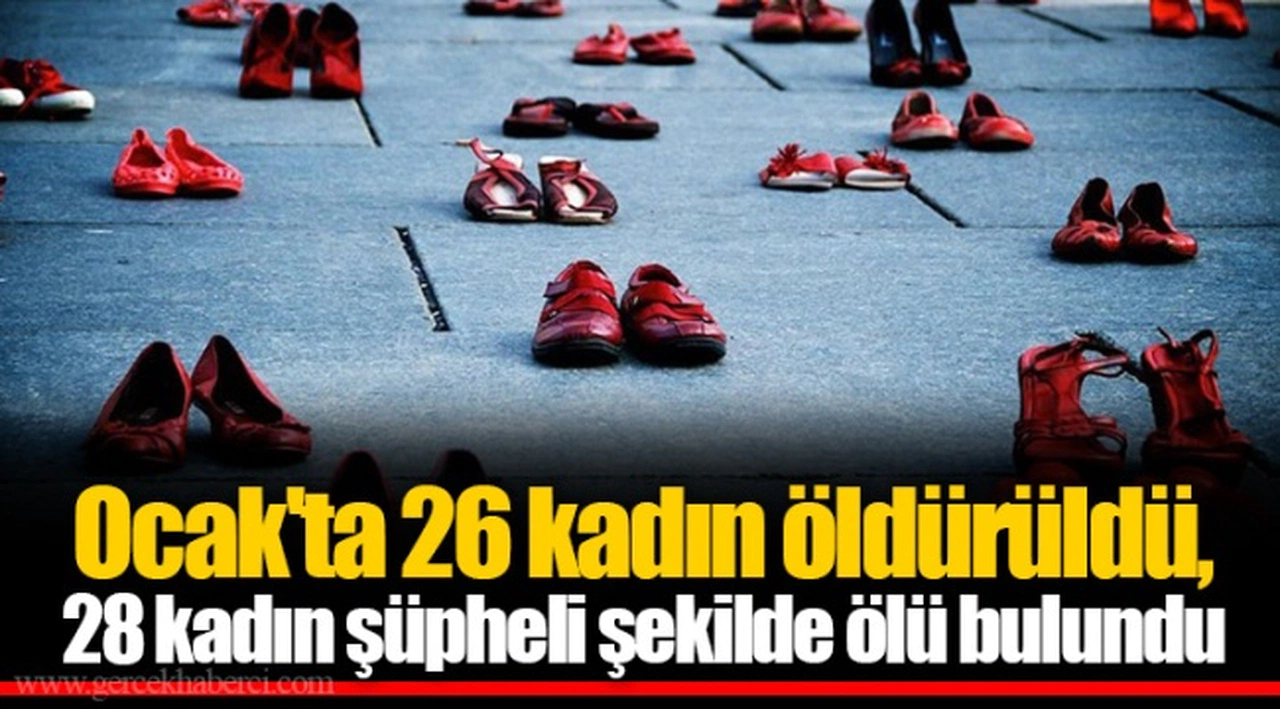 Ocak'ta 26 kadın öldürüldü, 28 kadın şüpheli şekilde ölü bulundu