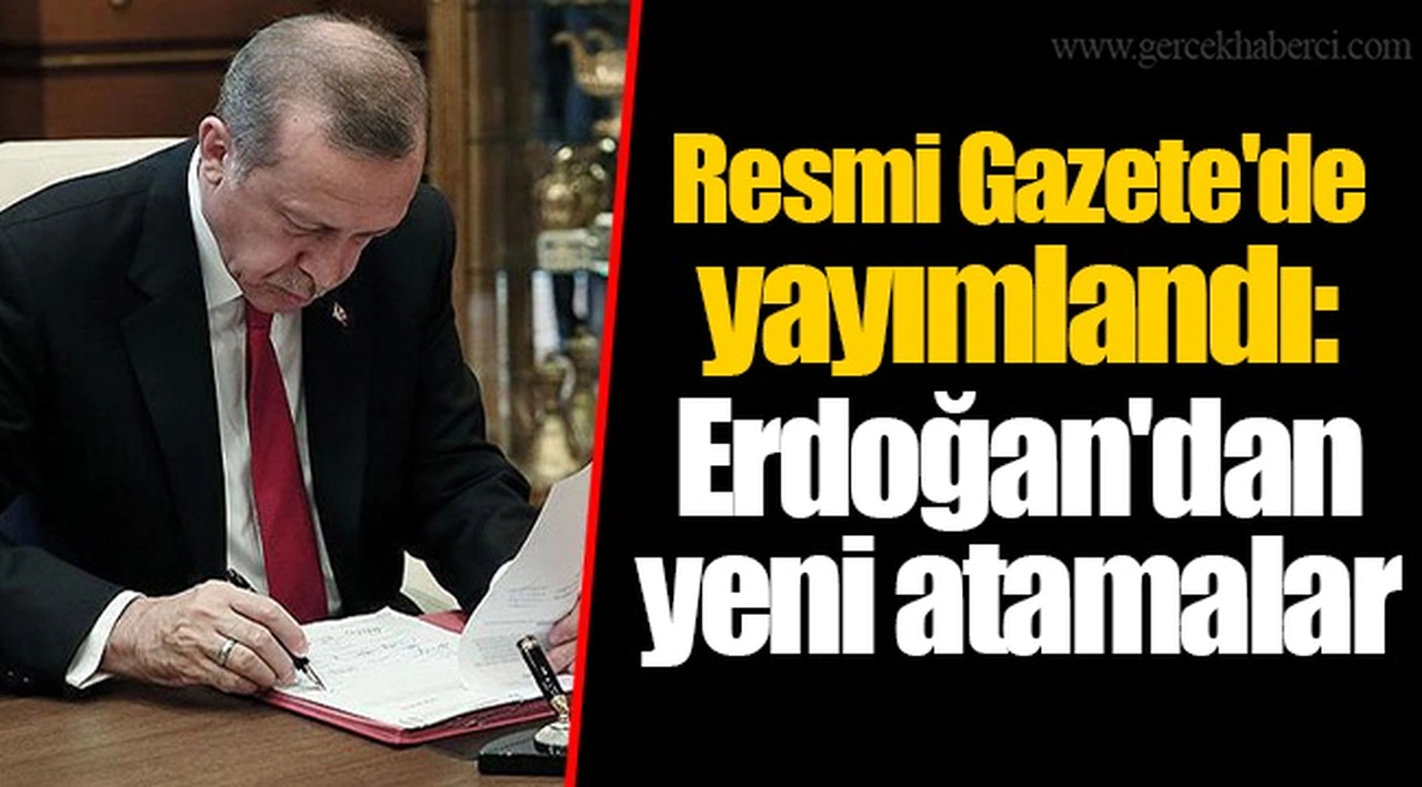 Resmi Gazete'de yayımlandı: Erdoğan'dan yeni atamalar