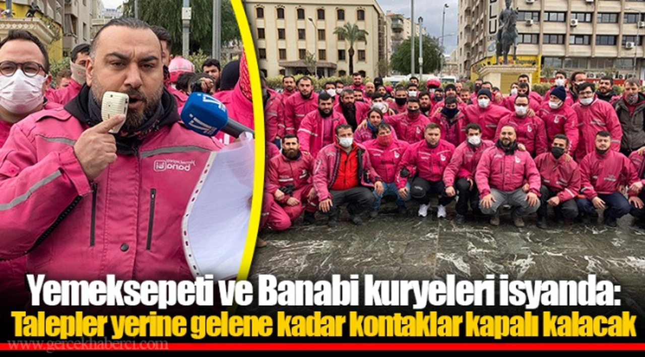 Yemeksepeti ve Banabi kuryeleri isyanda: Talepler yerine gelene kadar kontaklar kapalı kalacak