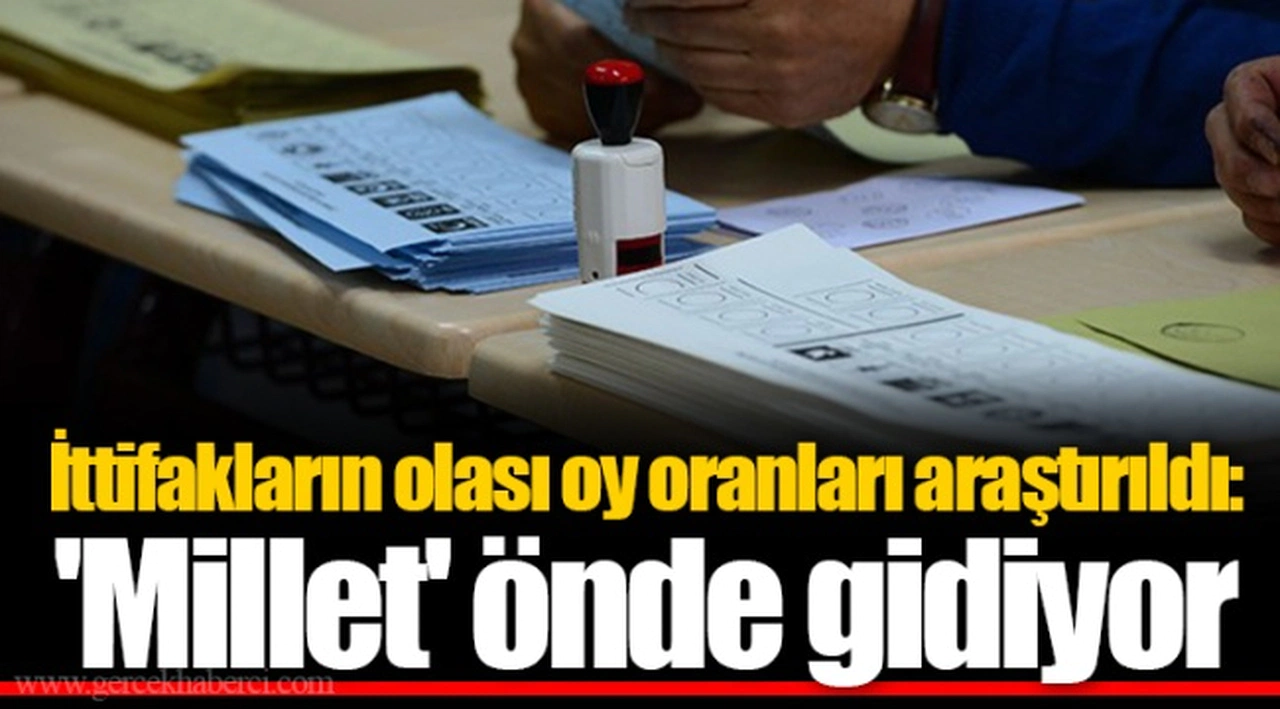 İttifakların olası oy oranları araştırıldı: 'Millet' önde gidiyor