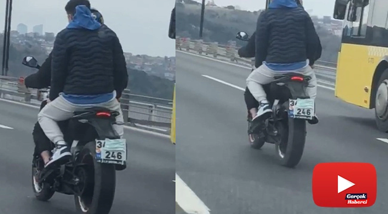 Köprü geçiş ücretinden kaçan motosikletliden pes dedirten yöntem