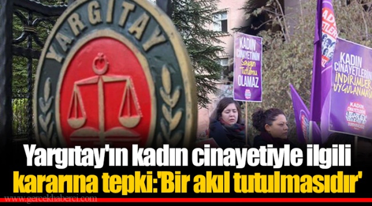 Yargıtay'ın kadın cinayetiyle ilgili kararına tepki:'Bir akıl tutulmasıdır'