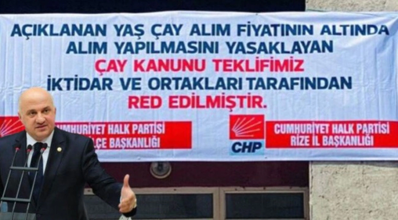 CHP'nin 'çay kanunu' afişleri toplatılmıştı: Meclis gündemine taşındı