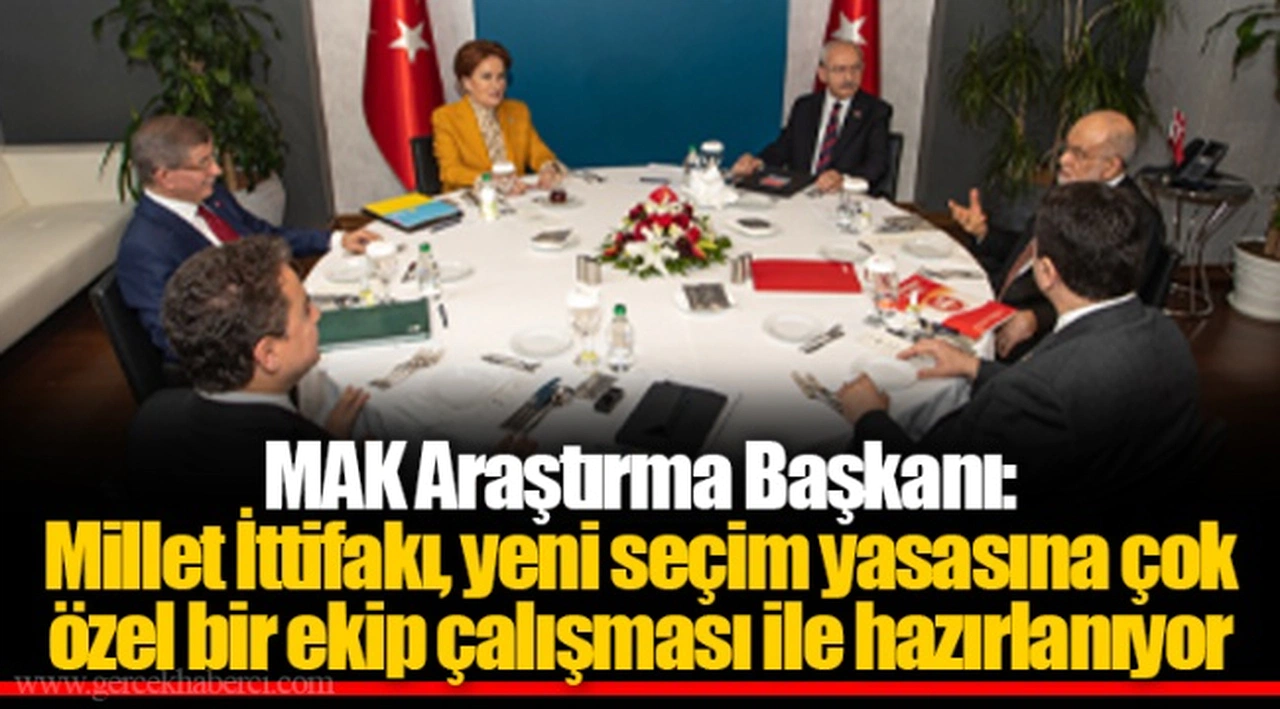 MAK Araştırma Başkanı: Millet İttifakı, yeni seçim yasasına çok özel bir ekip çalışması ile hazırlanıyor